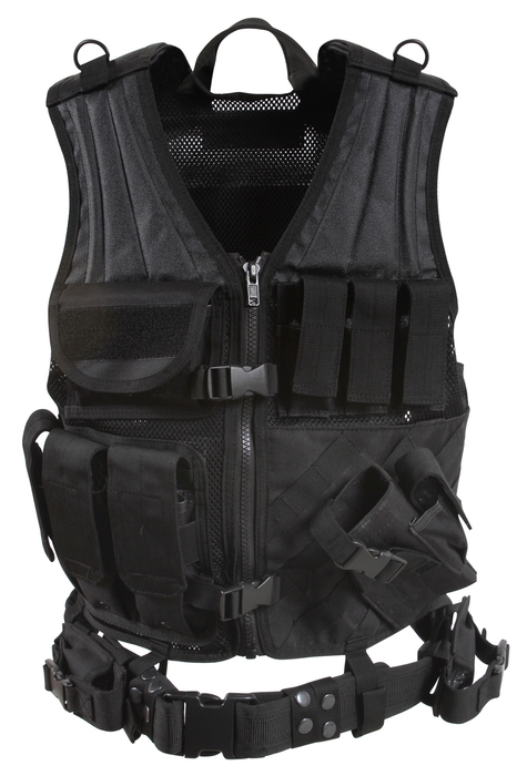 ROTHCO Cross Draw MOLLE 戰術背心 6491黑色