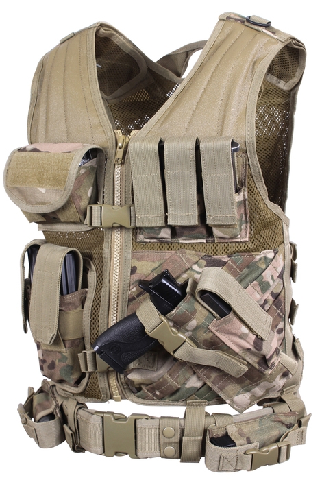 ROTHCO Cross Draw MOLLE 戰術背心 6384 多地迷彩